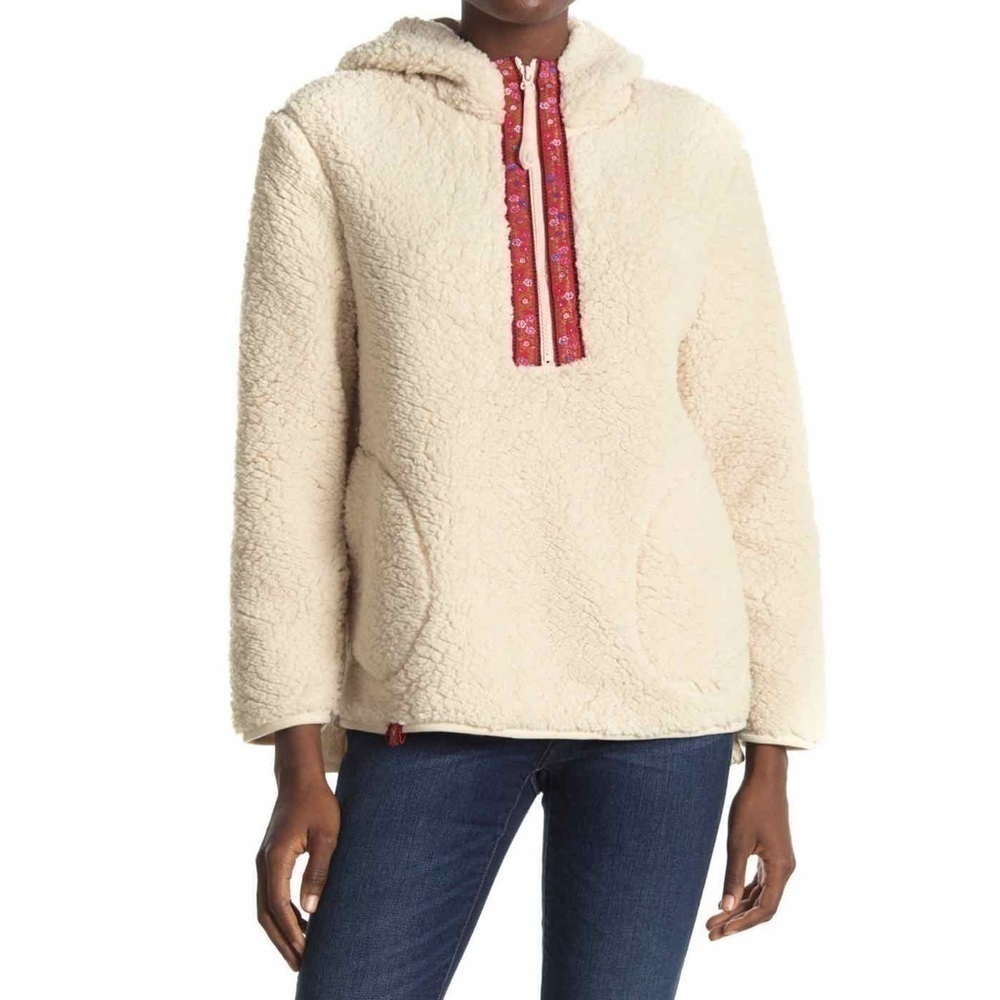 RBX Half Zip Faux Shearling Hoodie